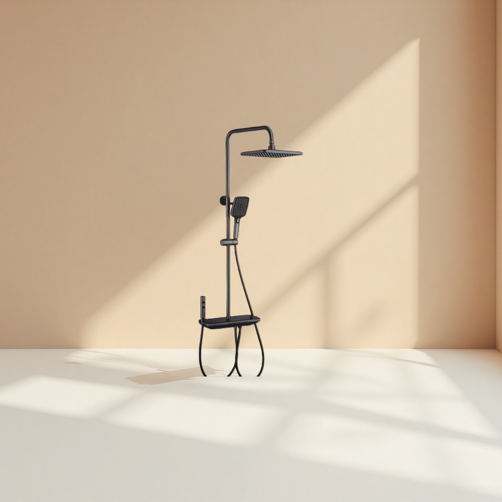 黑色淋浴花洒套装家用防锈恒温花洒套装085502413