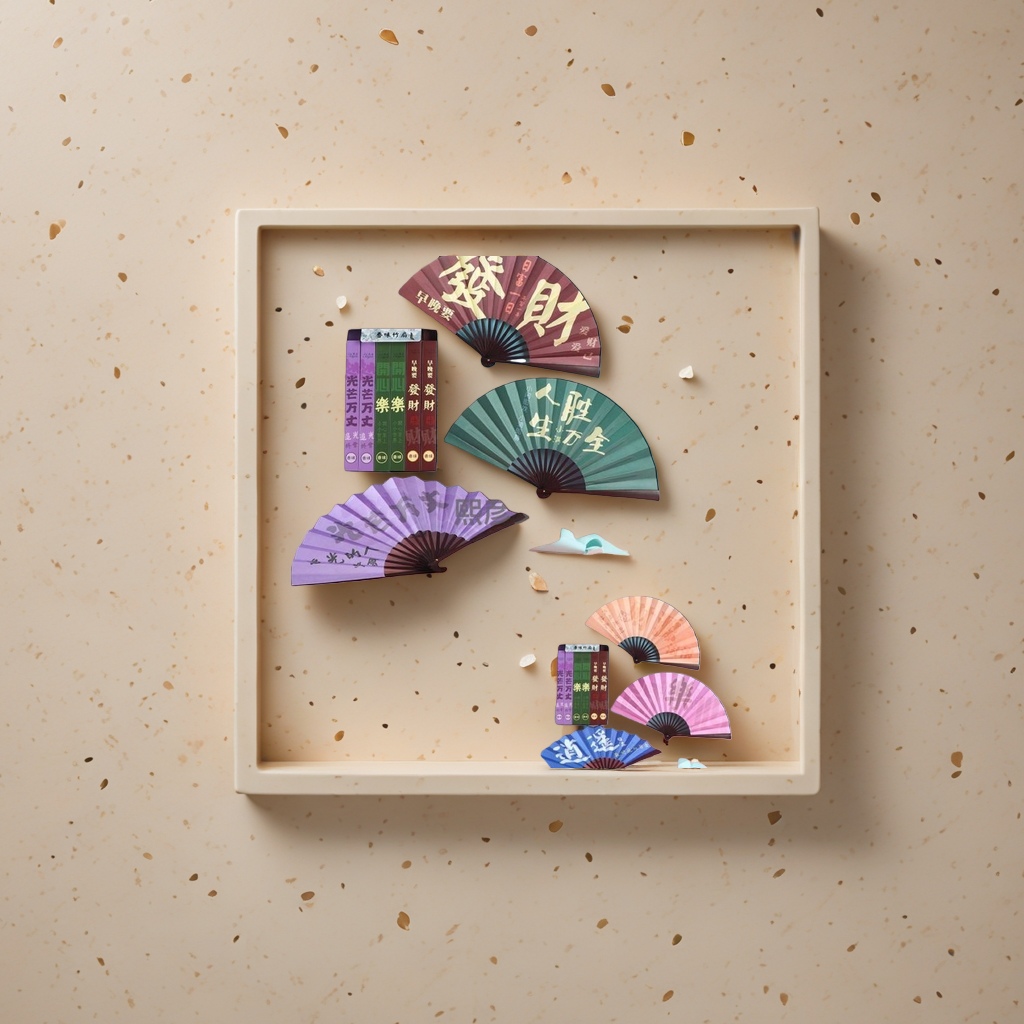 励志文字清香折扇手工制作古典扇子优雅送礼