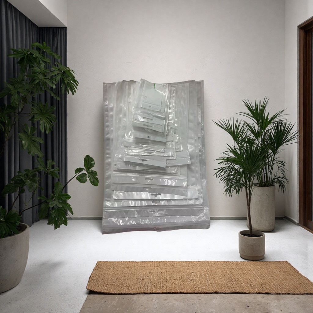 Transparent plastic bag, food-grade large thickened reusable storage bag, 085920766 Specification image