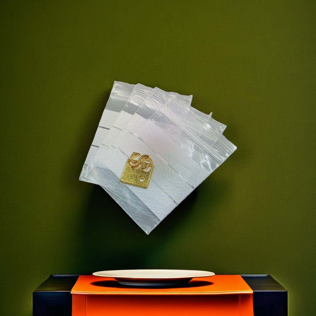 Oro colgante transparente bolsa de plástico embalaje portátil decoración de almacenamiento details Picture