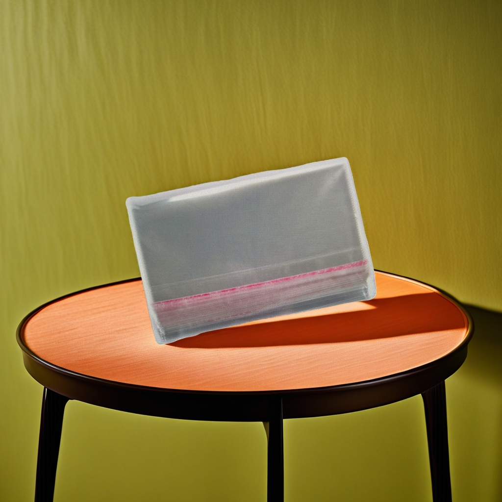 The transparent plastic bag for storing rectangular objects is dust-proof, water-proof and reusable Specification image