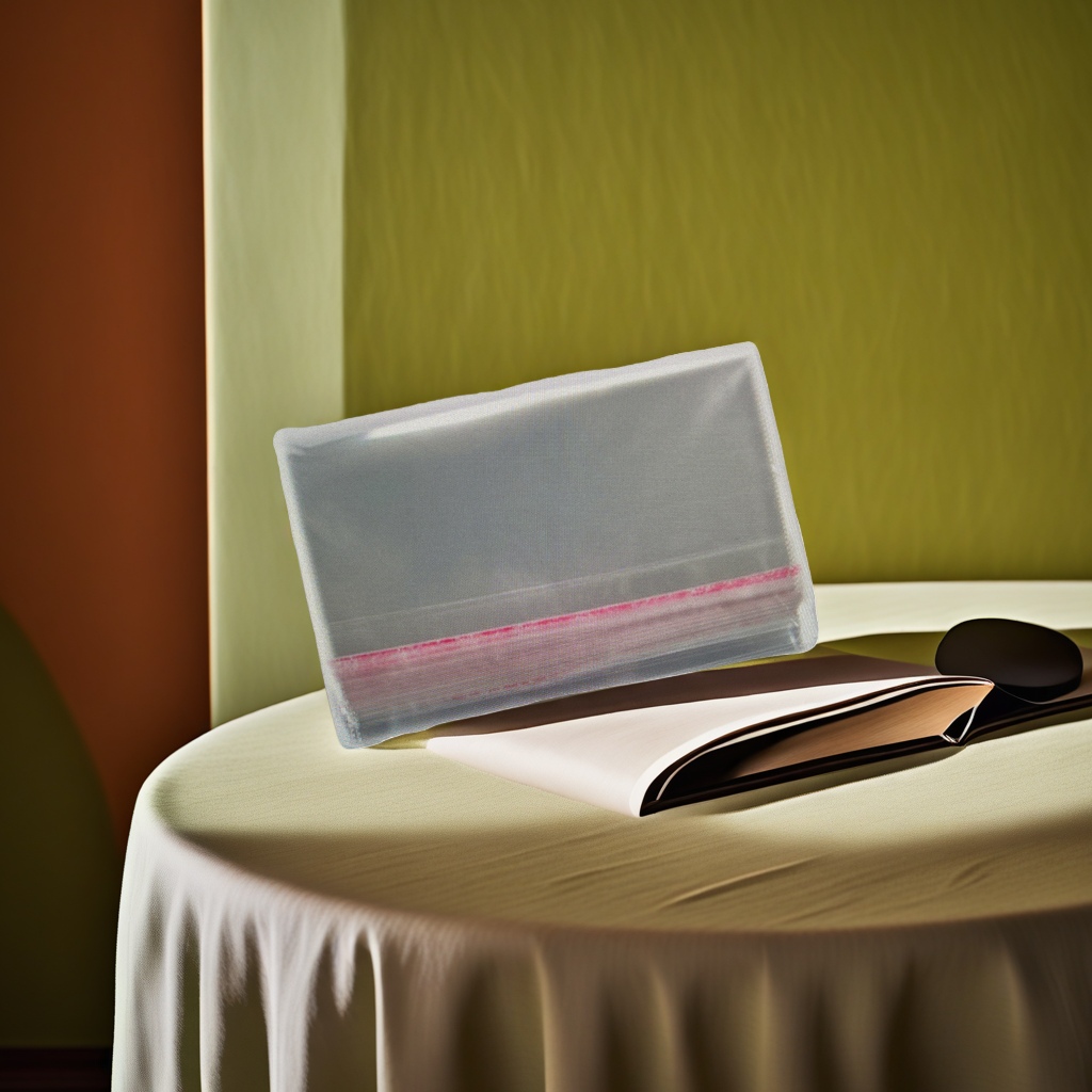 The transparent plastic bag for storing rectangular objects is dust-proof, water-proof and reusable details Picture