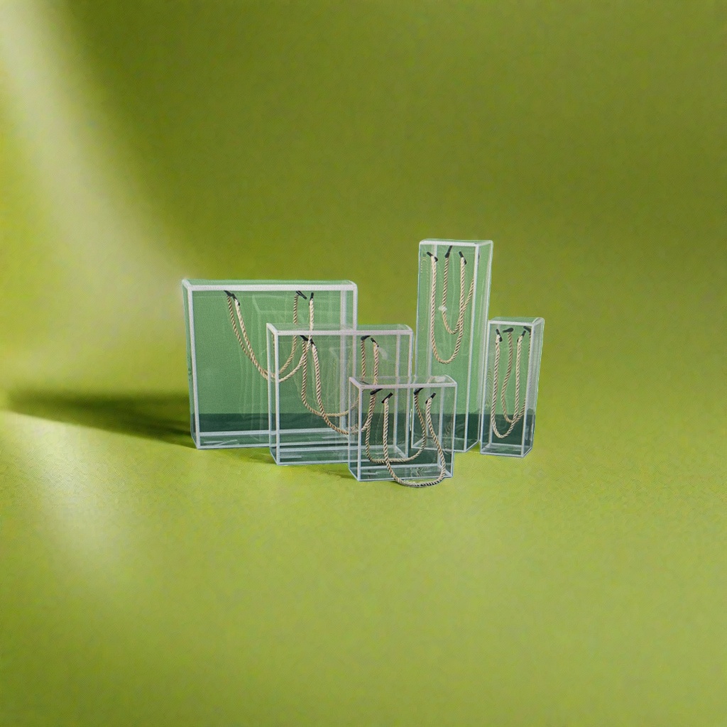 Transparent acrylic handbag, simple and fashionable packaging bag, reusable shopping bag Application Scenario