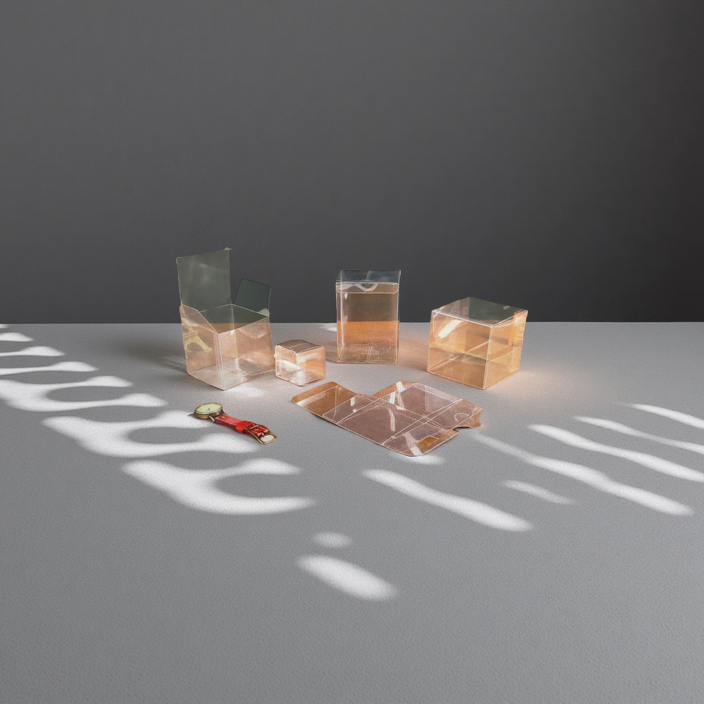 Transparent plastic packaging box, PVC, PP, PET box, universal storage box, dust-proof, water-proof and durable