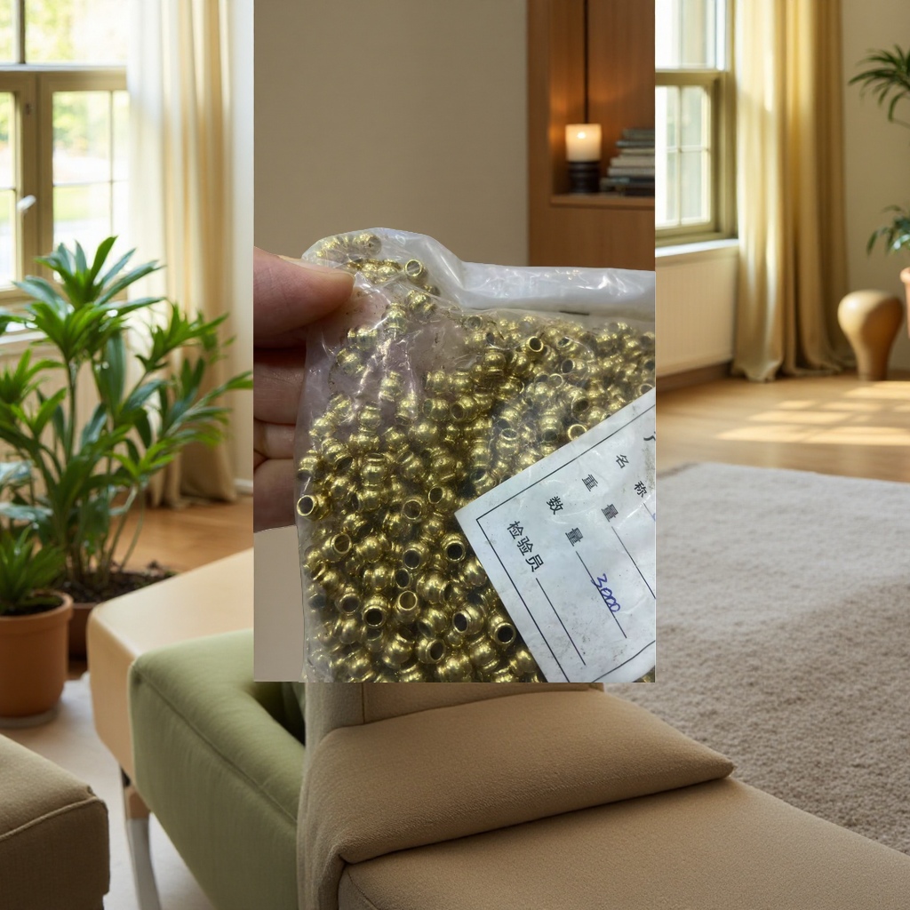 金色金属珠子塑料袋装 200粒装 精美包装 手工DIY材料 珠宝配件094149004产品图