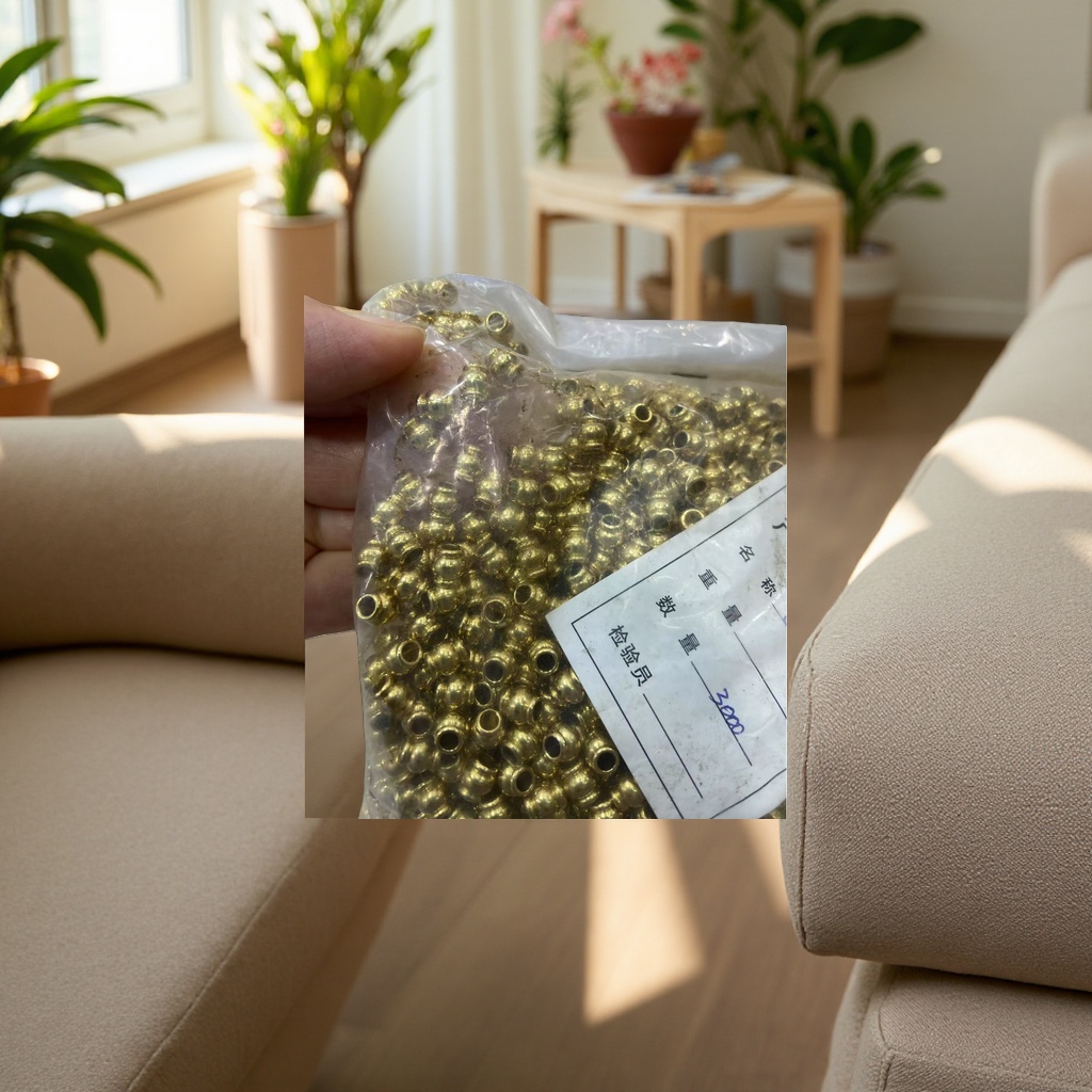 金色金属珠子塑料袋装 200粒装 精美包装 手工DIY材料 珠宝配件094149004细节图