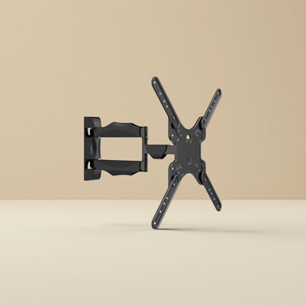 The main body installation bracket of the black TV wall mount is a universal type