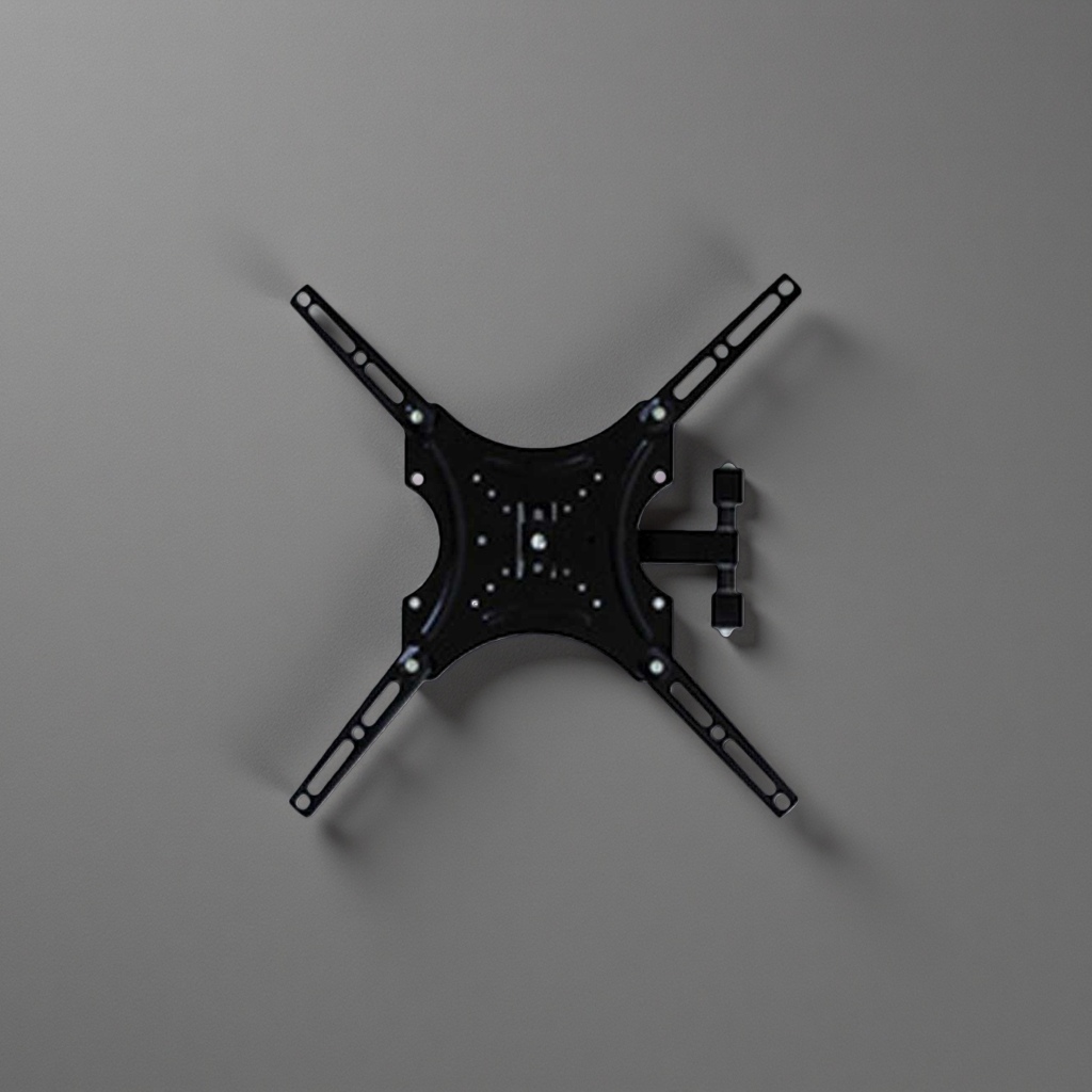 The black metal TV wall mount is a stable installation bracket suitable for TVS ranging from 40 to 65 inches details Picture