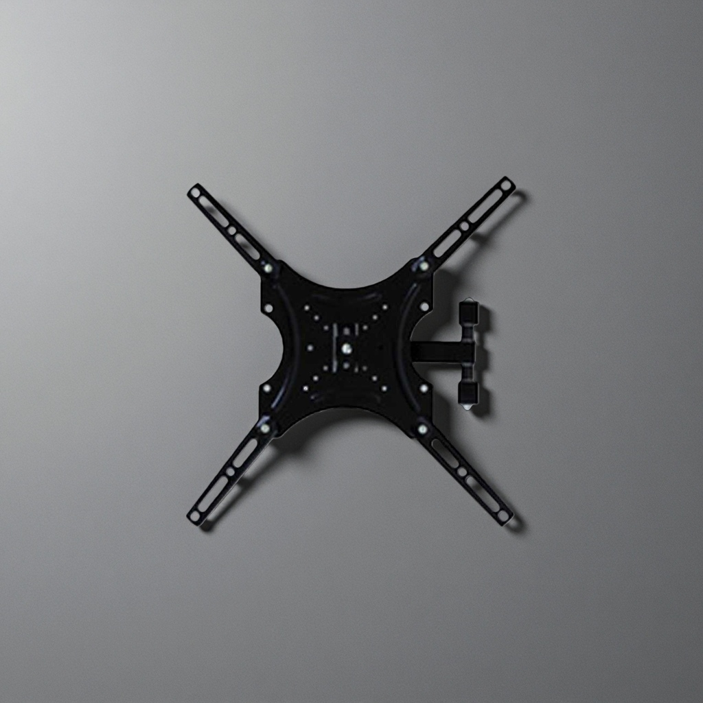 The black metal TV wall mount is a stable installation bracket suitable for TVS ranging from 40 to 65 inches Specification image