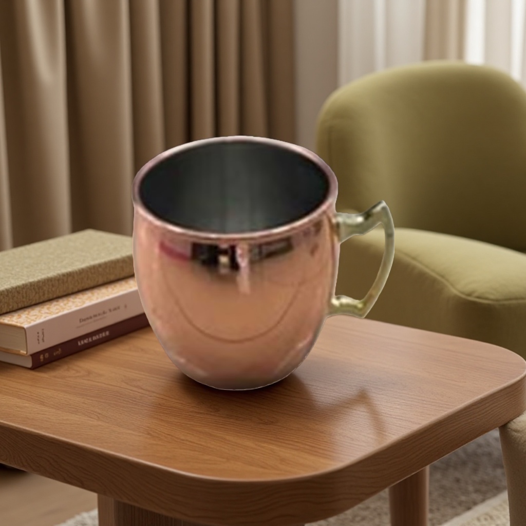Copper-colored metal cups, daily office water cups, household insulated cups Specification image