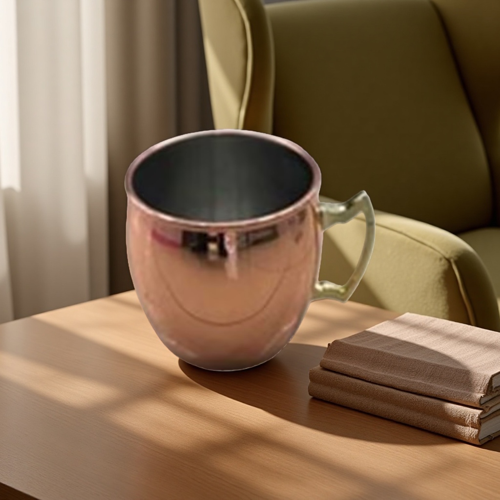 Copper-colored metal cups, daily office water cups, household insulated cups