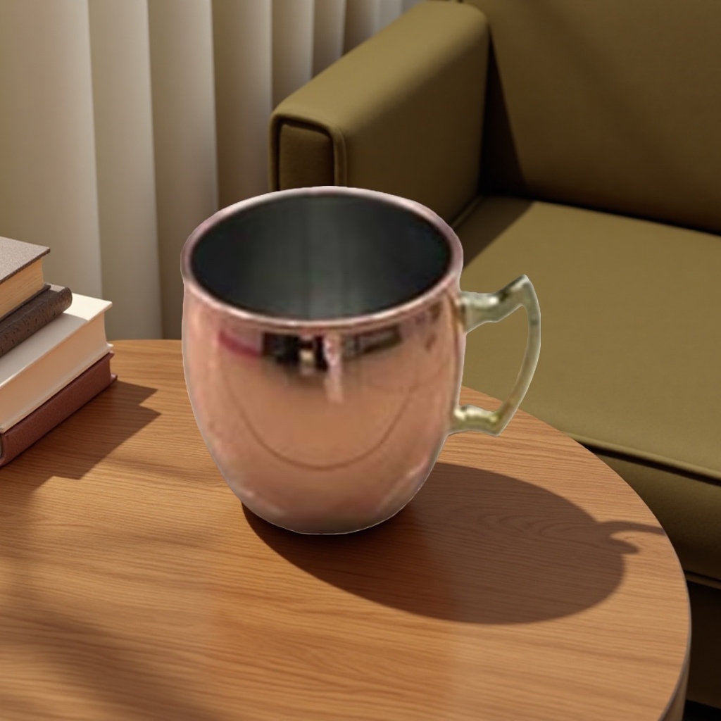 Copper-colored metal cups, daily office water cups, household insulated cups details Picture