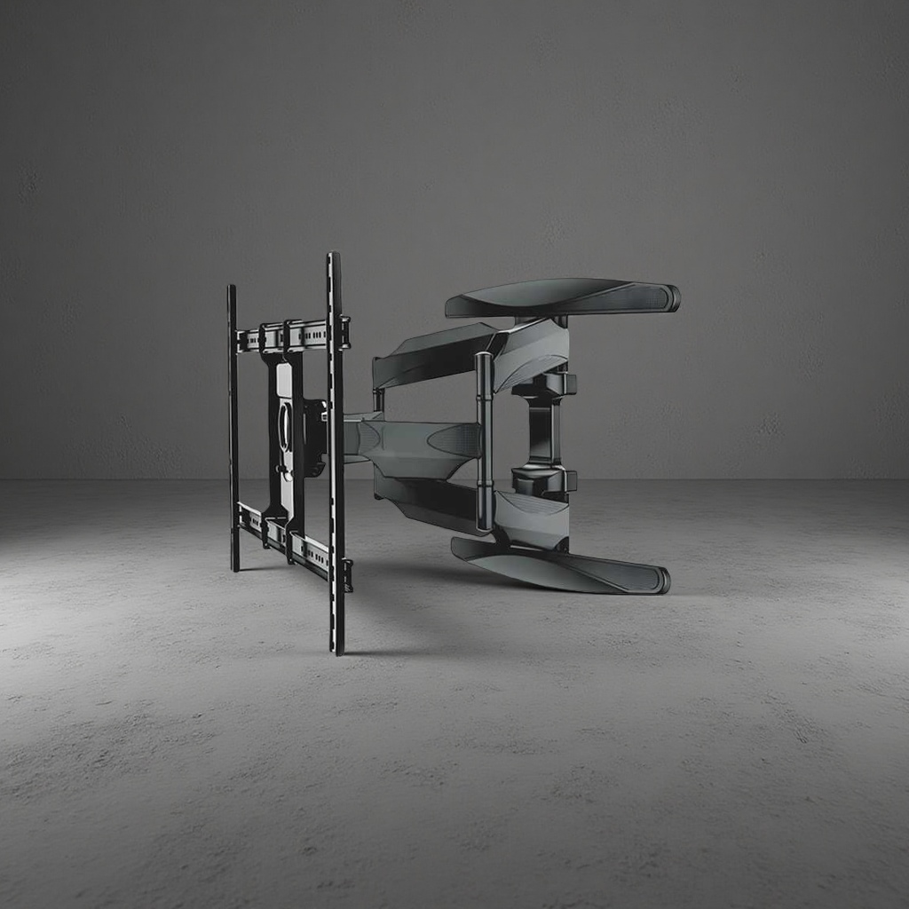 The telescopic and folding TV wall bracket is an adjustable wall-mounted bracket that is easy to install and durable Application Scenario