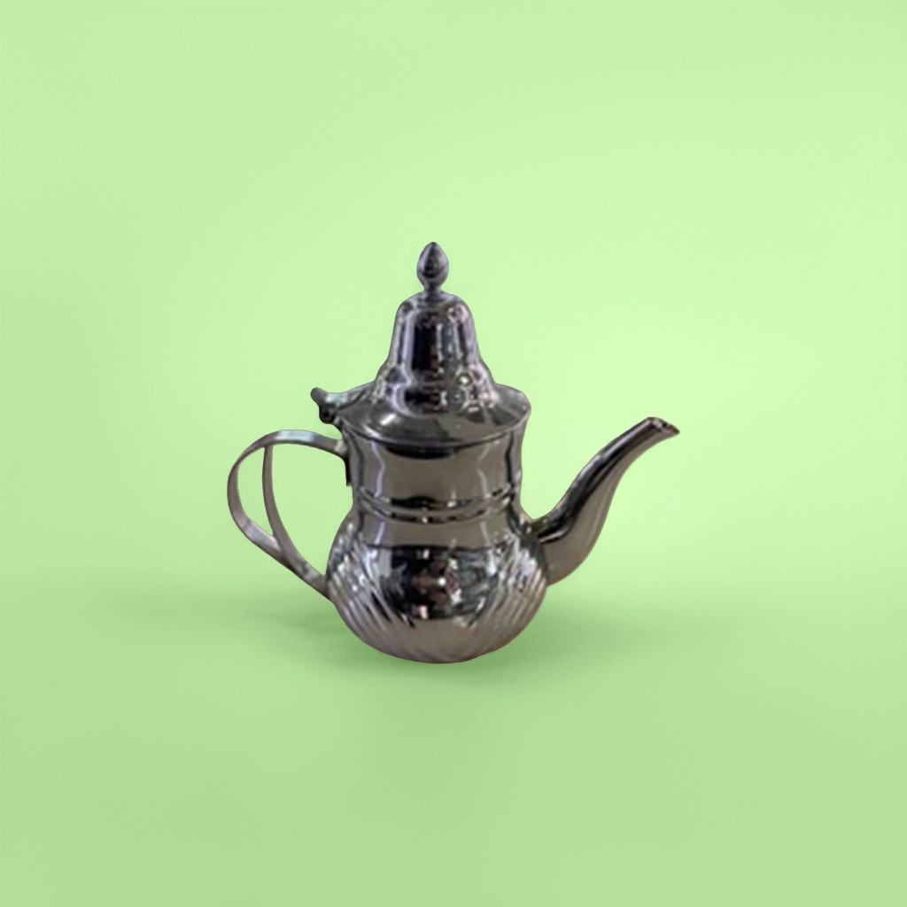 Silver teapot, household stainless steel teapot, large-capacity tea set details Picture