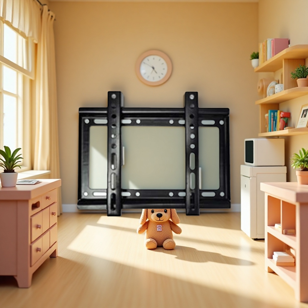 The black TV wall mount is a simple and anti-slip bracket suitable for TVS under 55 inches Application Scenario