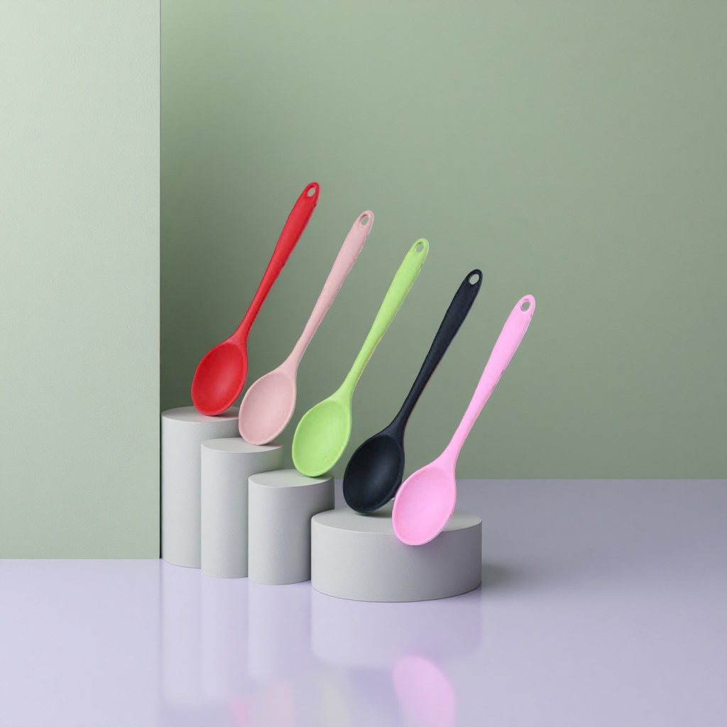 彩色塑料勺子儿童餐具便携小勺子