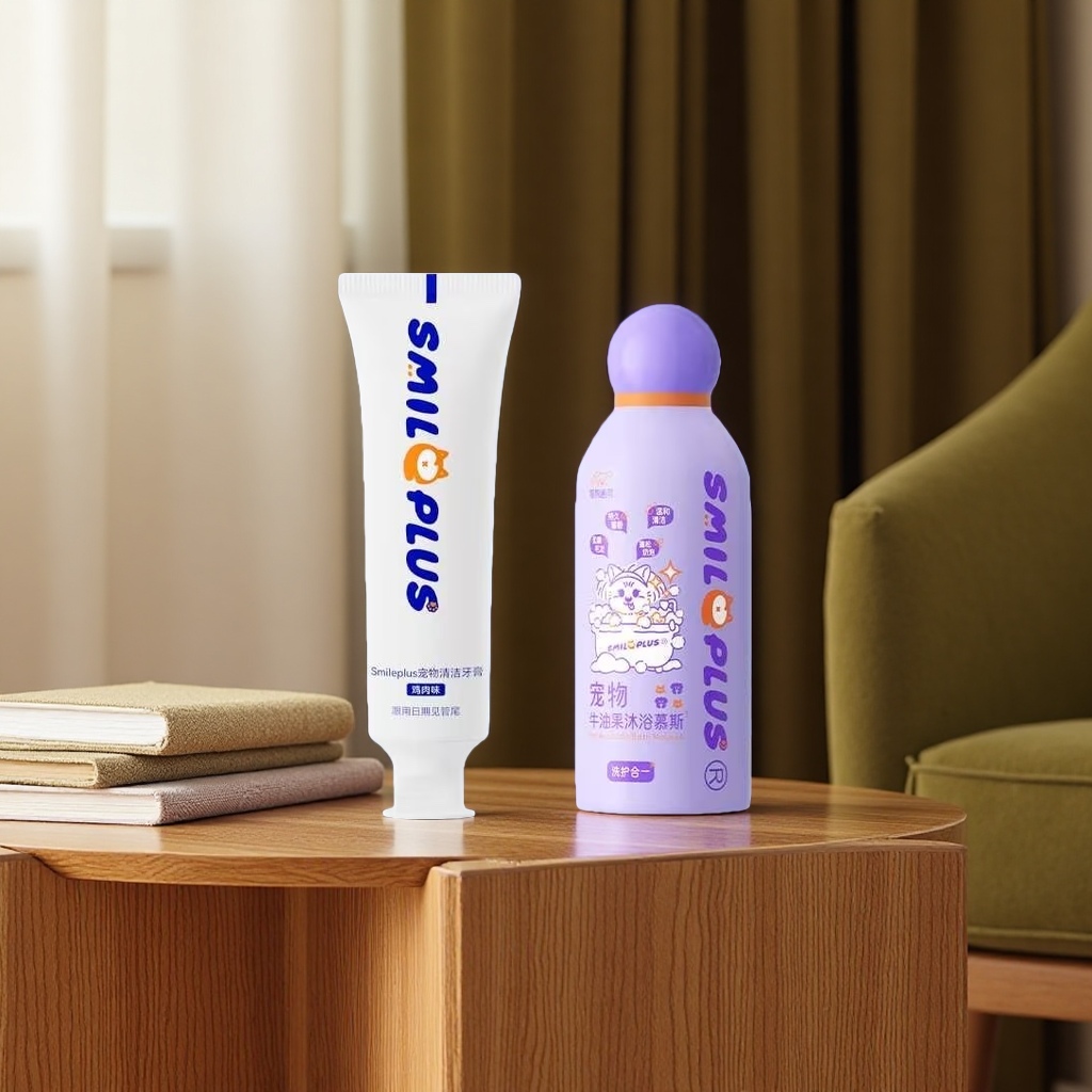 Pet cleaning products, toothpaste, bath mousse set 120g, freshening breath, Deodorizing, gentle formula details Picture