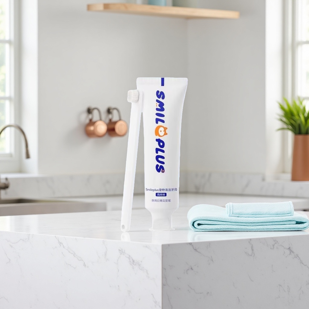 Pet cleaning toothpaste and toothbrush set deodorizing, tooth-protecting, long-lasting fresh breath Specification image