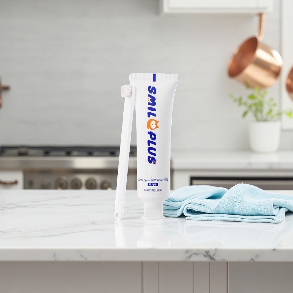 Pet cleaning toothpaste and toothbrush set deodorizing, tooth-protecting, long-lasting fresh breath details Picture