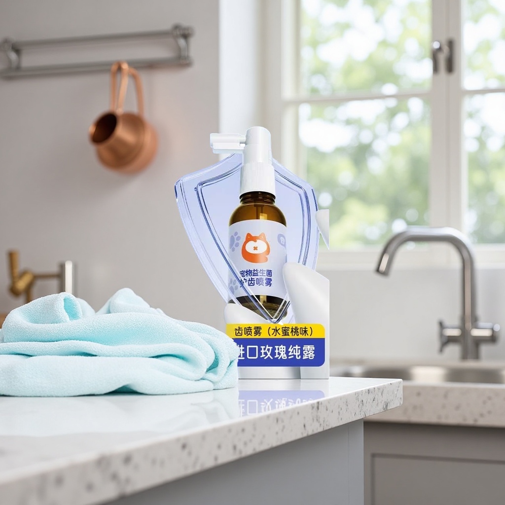 Pet probiotic tooth protection spray naturally cares for fresh and healthy breath details Picture