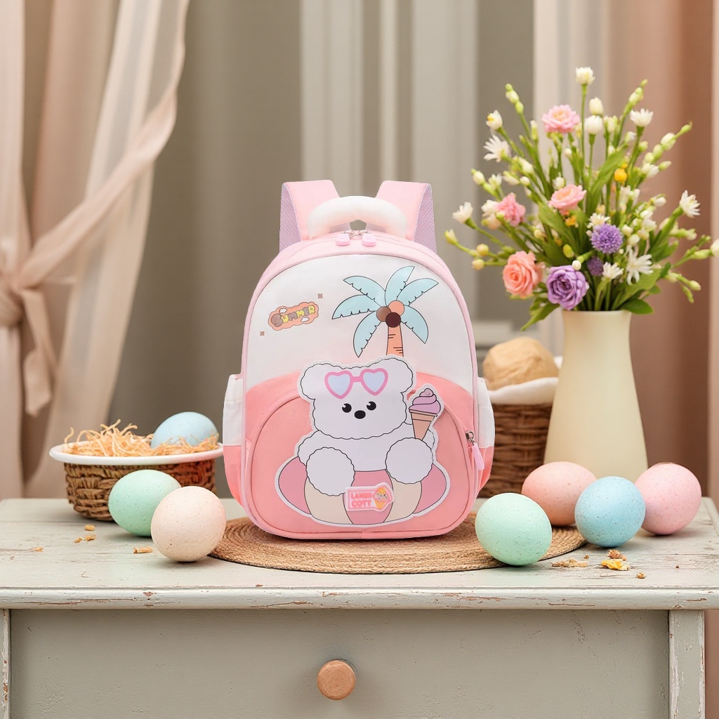 وحقائب مدرسية تحتوي على كتف الدب الوردية، وحقائب مدرسية خفيفة الوزن Specification image