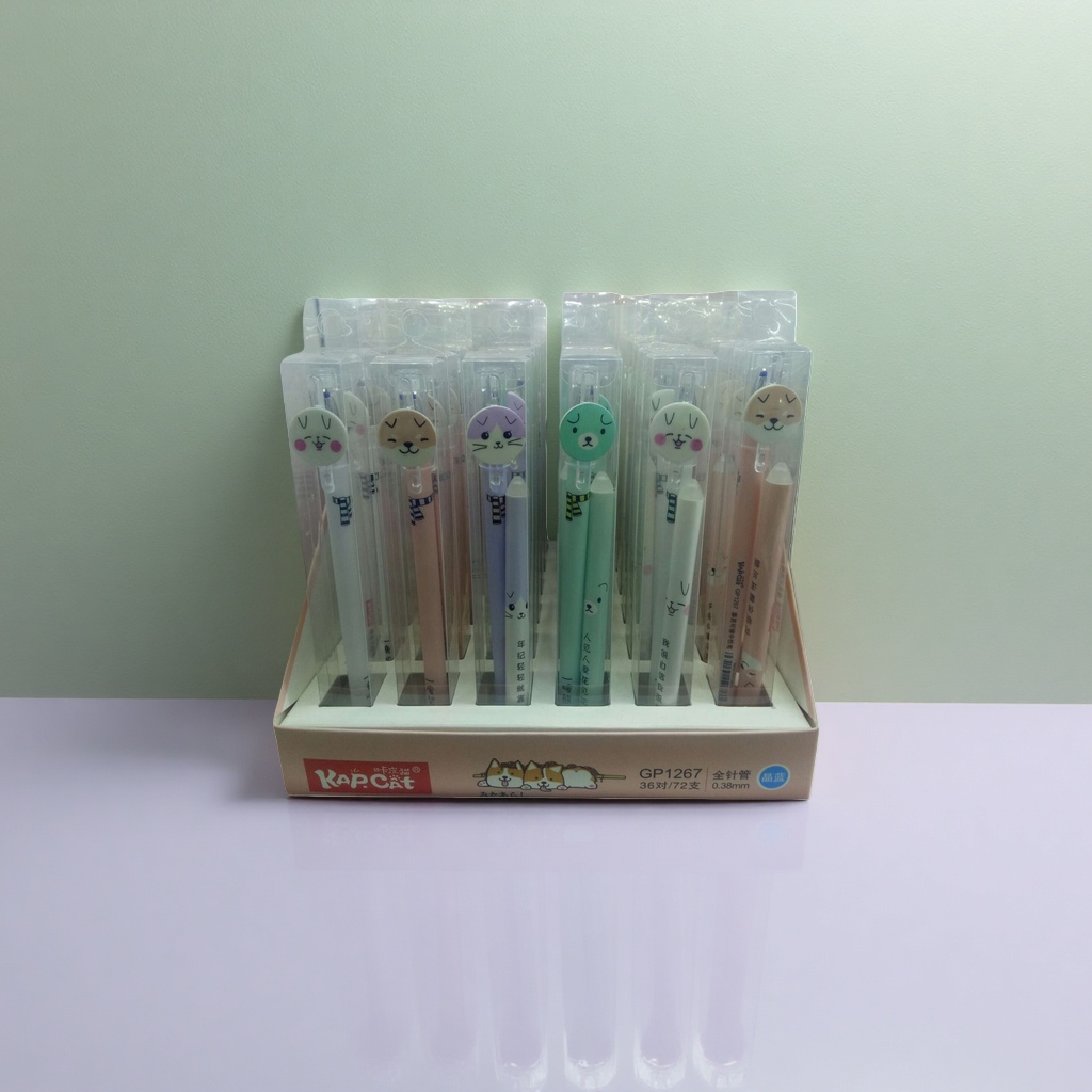 Cute cartoon cat mechanical pencil 0.5mm student stationery, smooth and durable writing