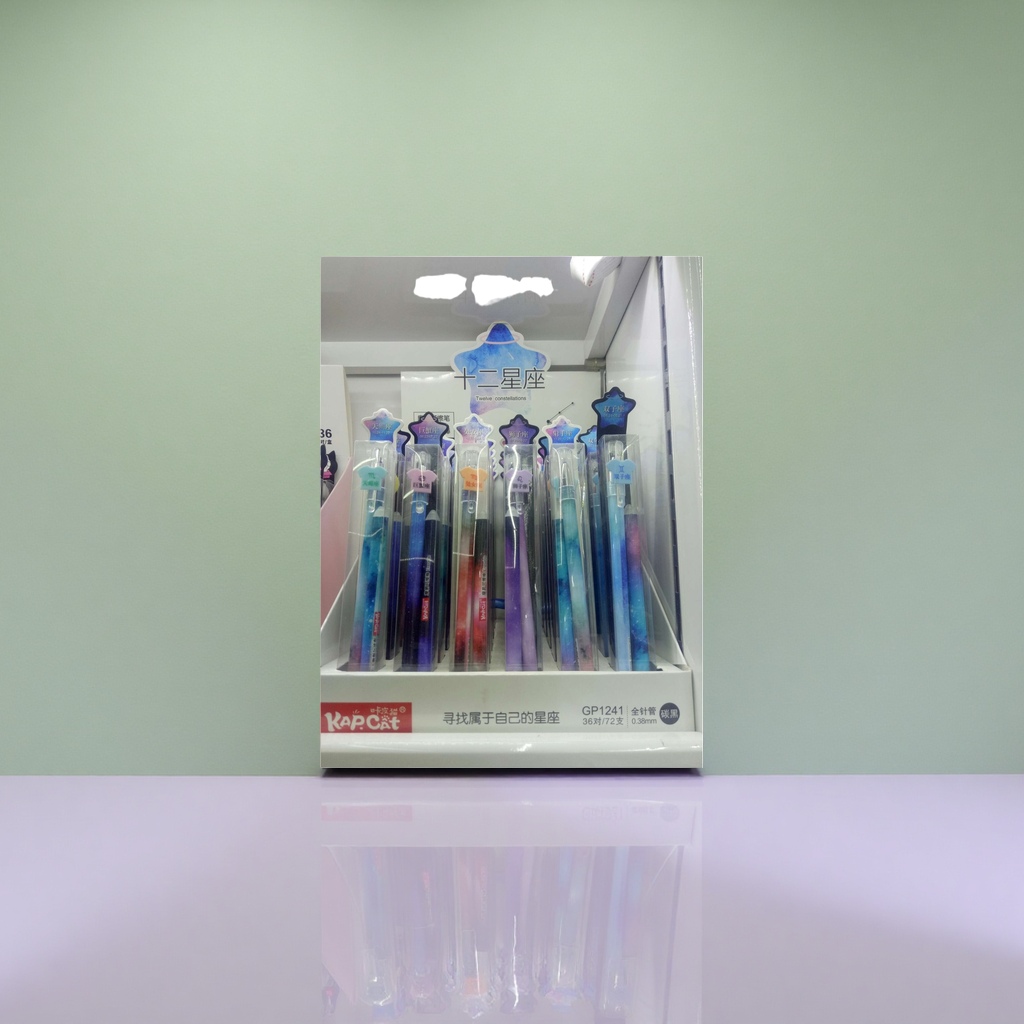 Twelve zodiac theme gel pen set, office stationery, student gift details Picture