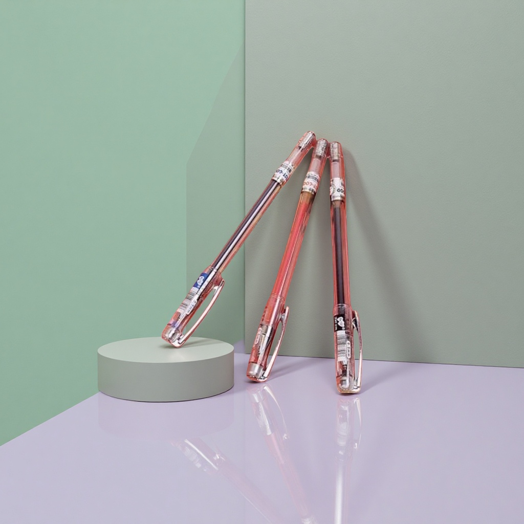 Three-piece transparent pen barrel, transparent pen cap, student pen, office stationery, writing tool Application Scenario
