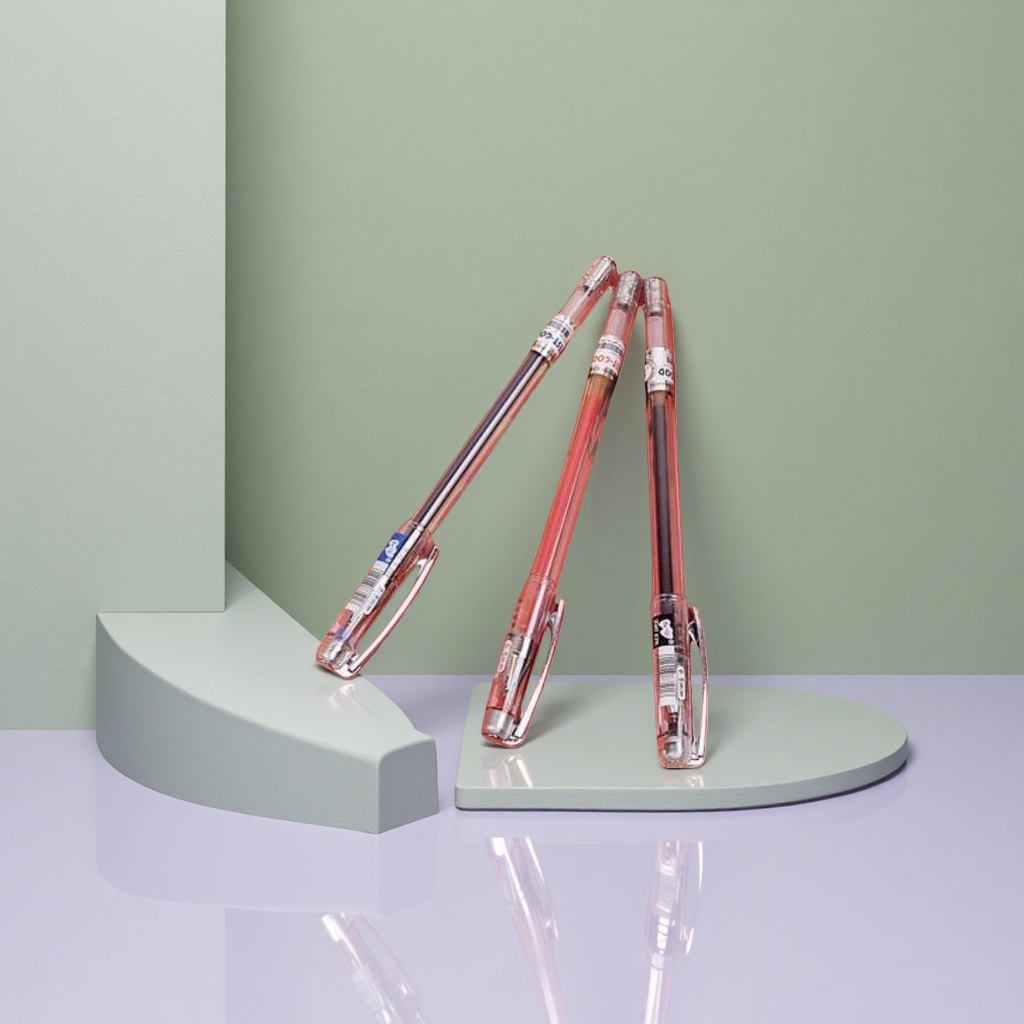 Three-piece transparent pen barrel, transparent pen cap, student pen, office stationery, writing tool