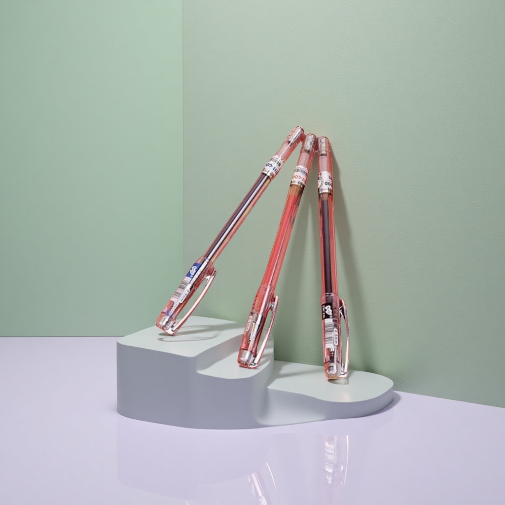 Three-piece transparent pen barrel, transparent pen cap, student pen, office stationery, writing tool Specification image