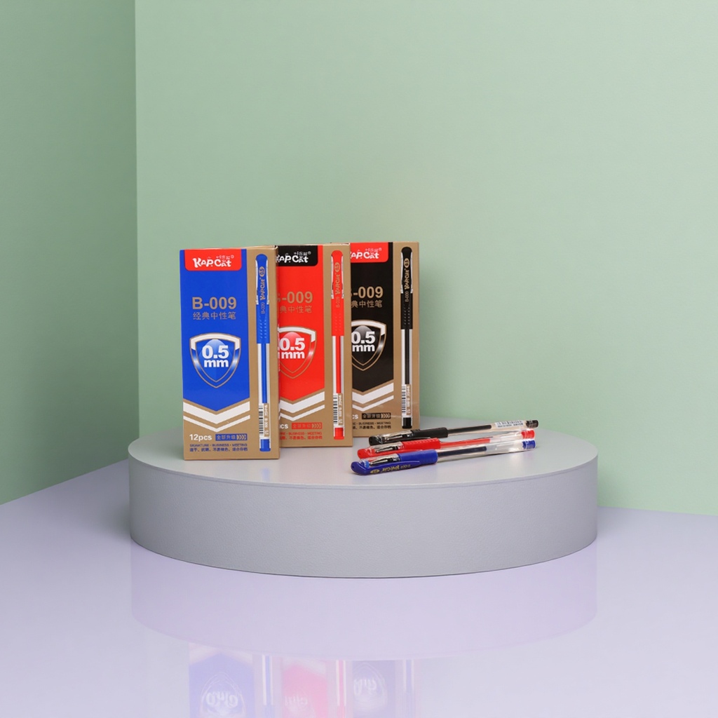 KAPCAT B 009 classic gel pen comes in three colors with a packaging box Application Scenario