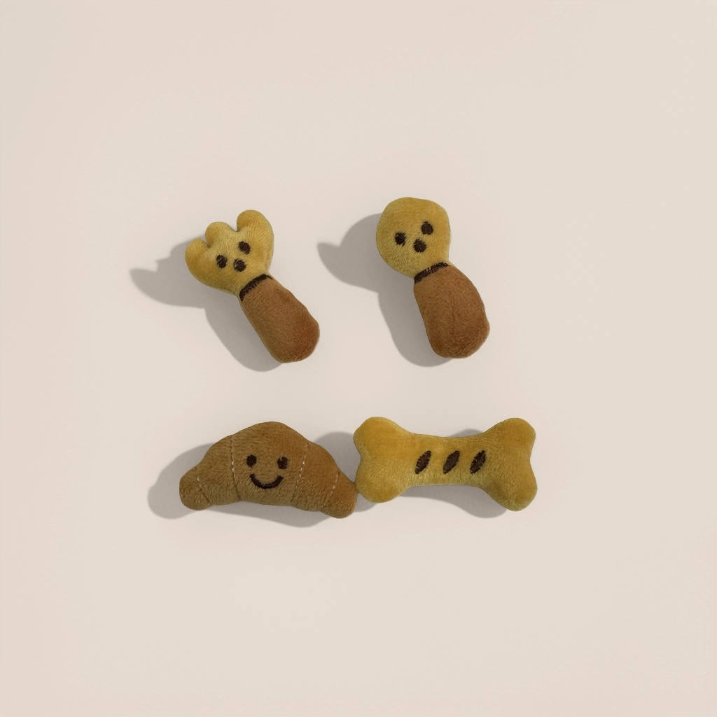 面包造型毛绒玩具发夹可爱小熊发饰儿童女童头饰春季新款