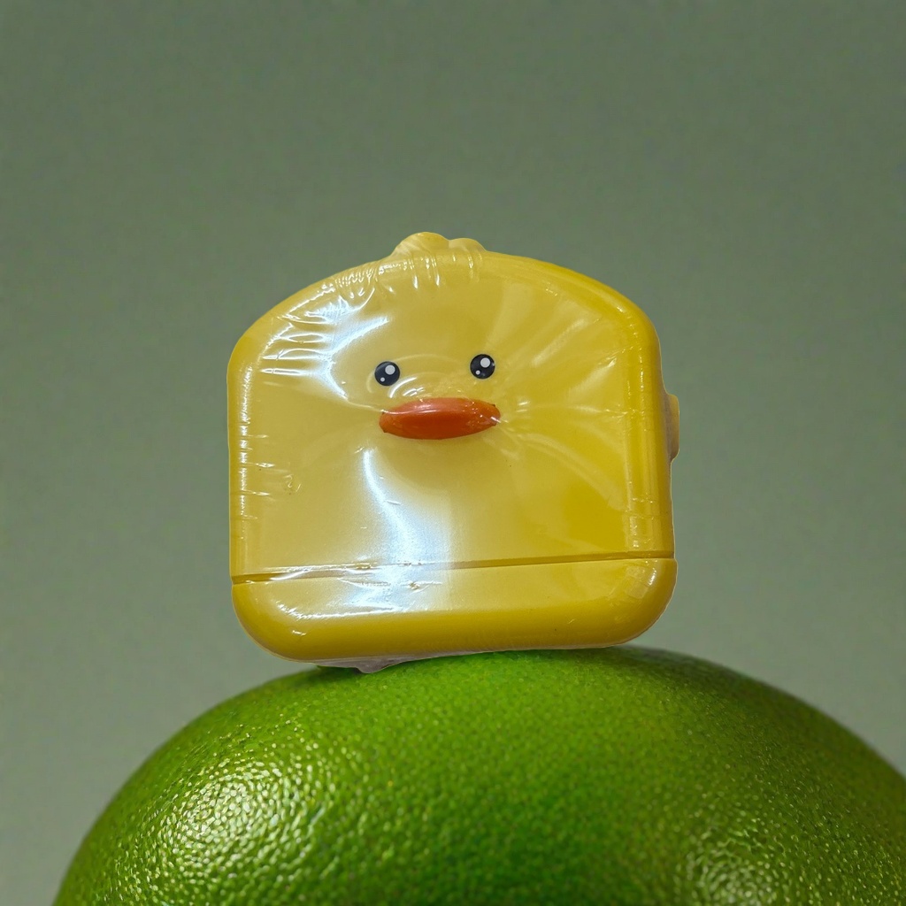 Yellow duck-shaped storage box for daily toy organization