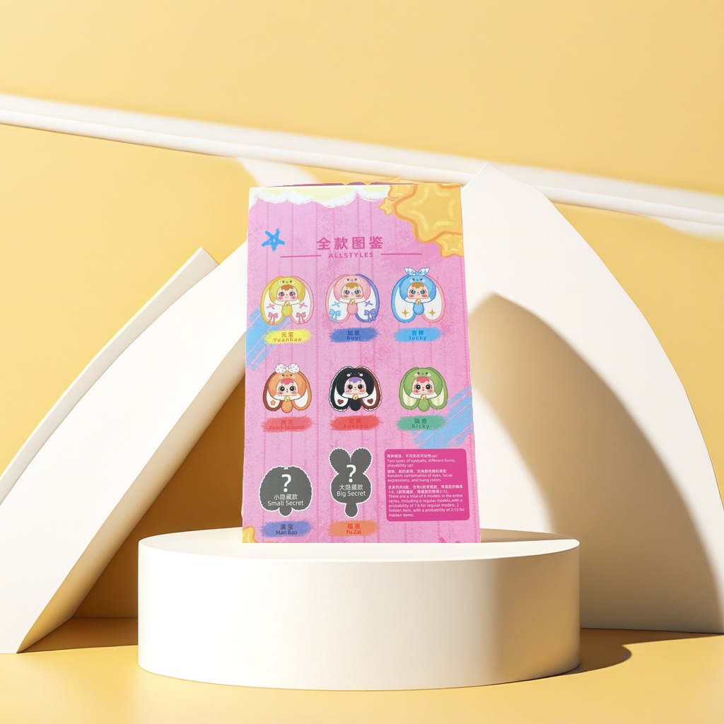 Three Little Furry Lucky Rabbit Baby Blind Box Application Scenario