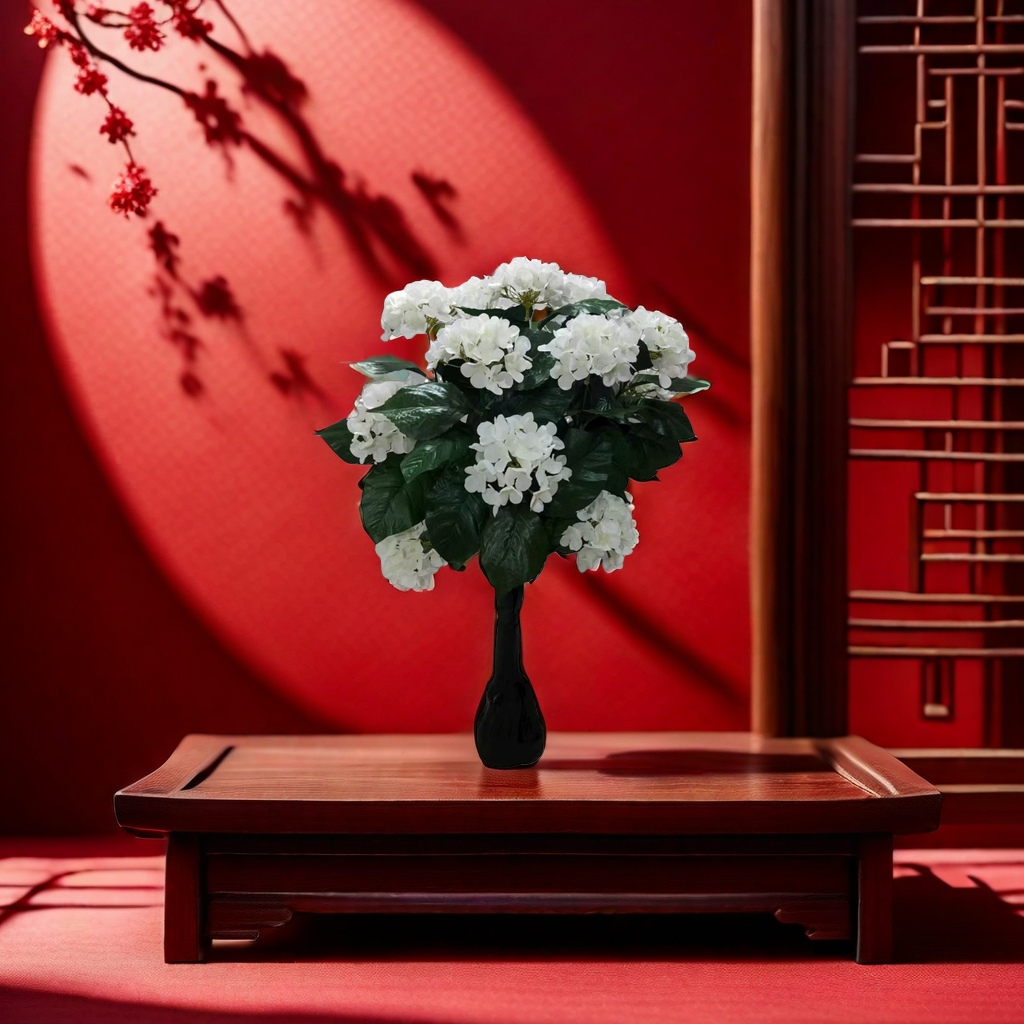 Artificial flower decoration, necked flower, artificial flower, 12-piece artificial flower set for home decoration, beautifying the living room Specification image