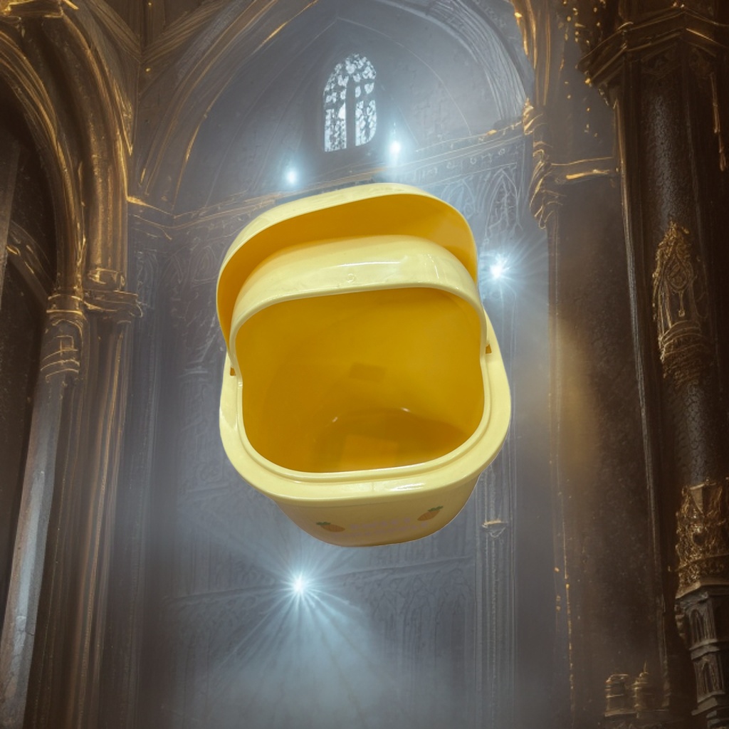 Yellow plastic bucket 50-liter large-capacity water storage container, suitable for household and industrial use Specification image