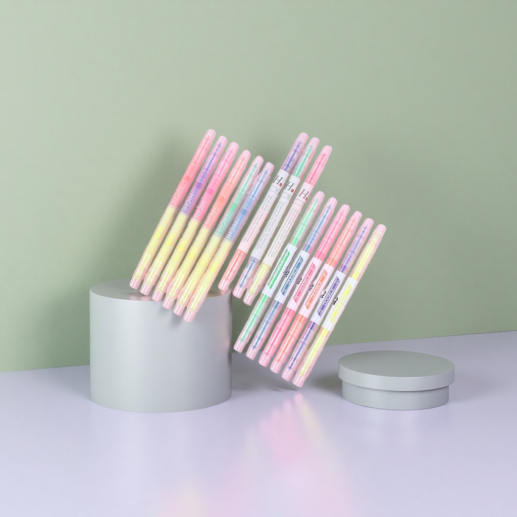 Color highlighter set highlighter multicolor opcional student office supplies