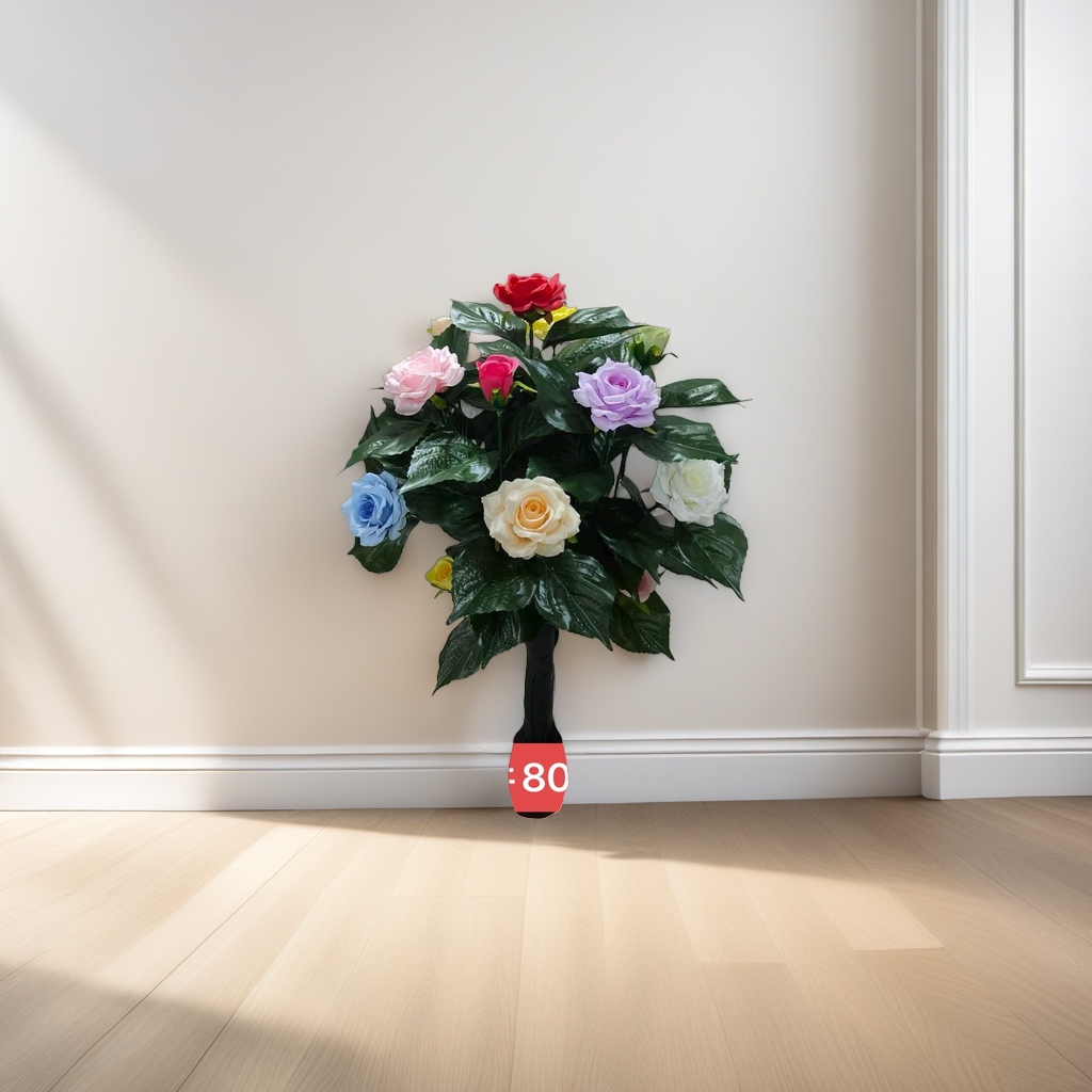 A delicate bouquet of artificial roses and preserved flowers as a birthday gift for my girlfriend's mother. Floral decoration Specification image