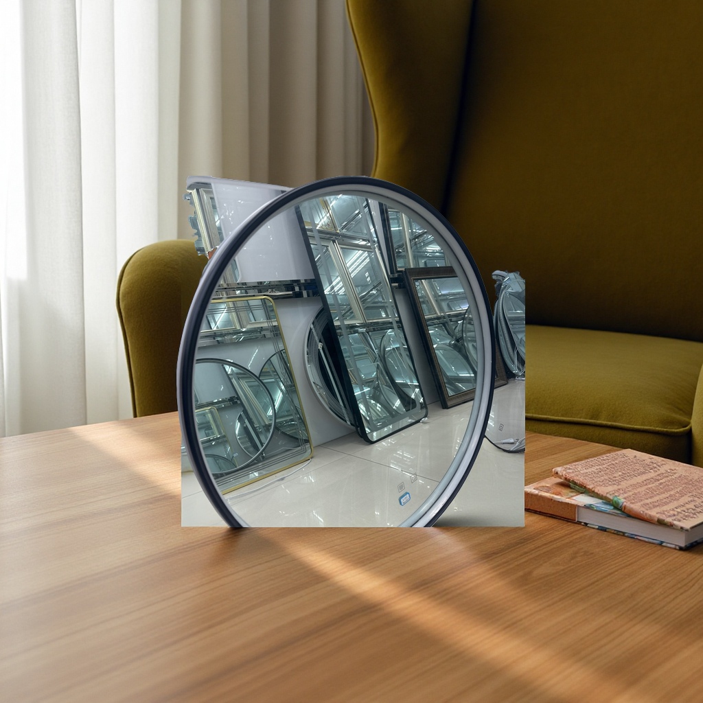 圆形镜子防雾浴室镜简约现代家用挂墙镜