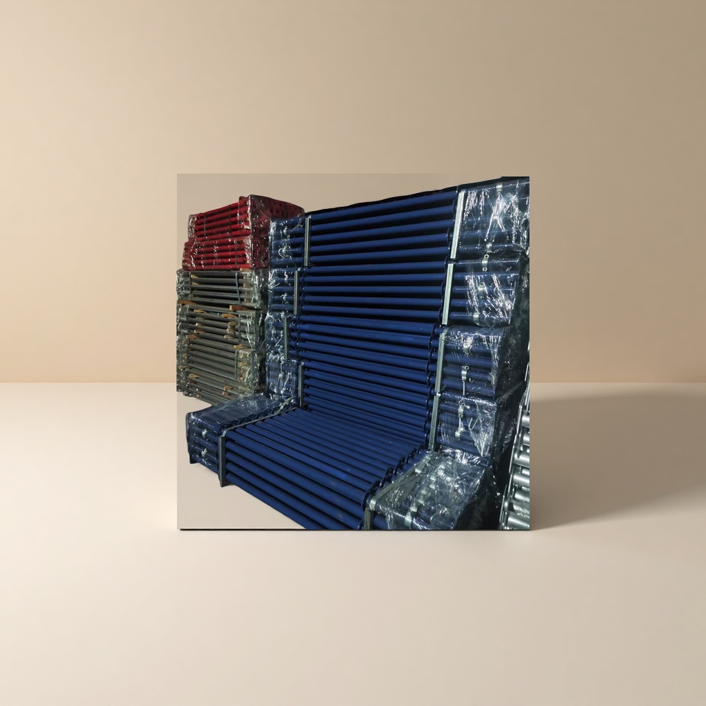 蓝色金属支撑杆细节图