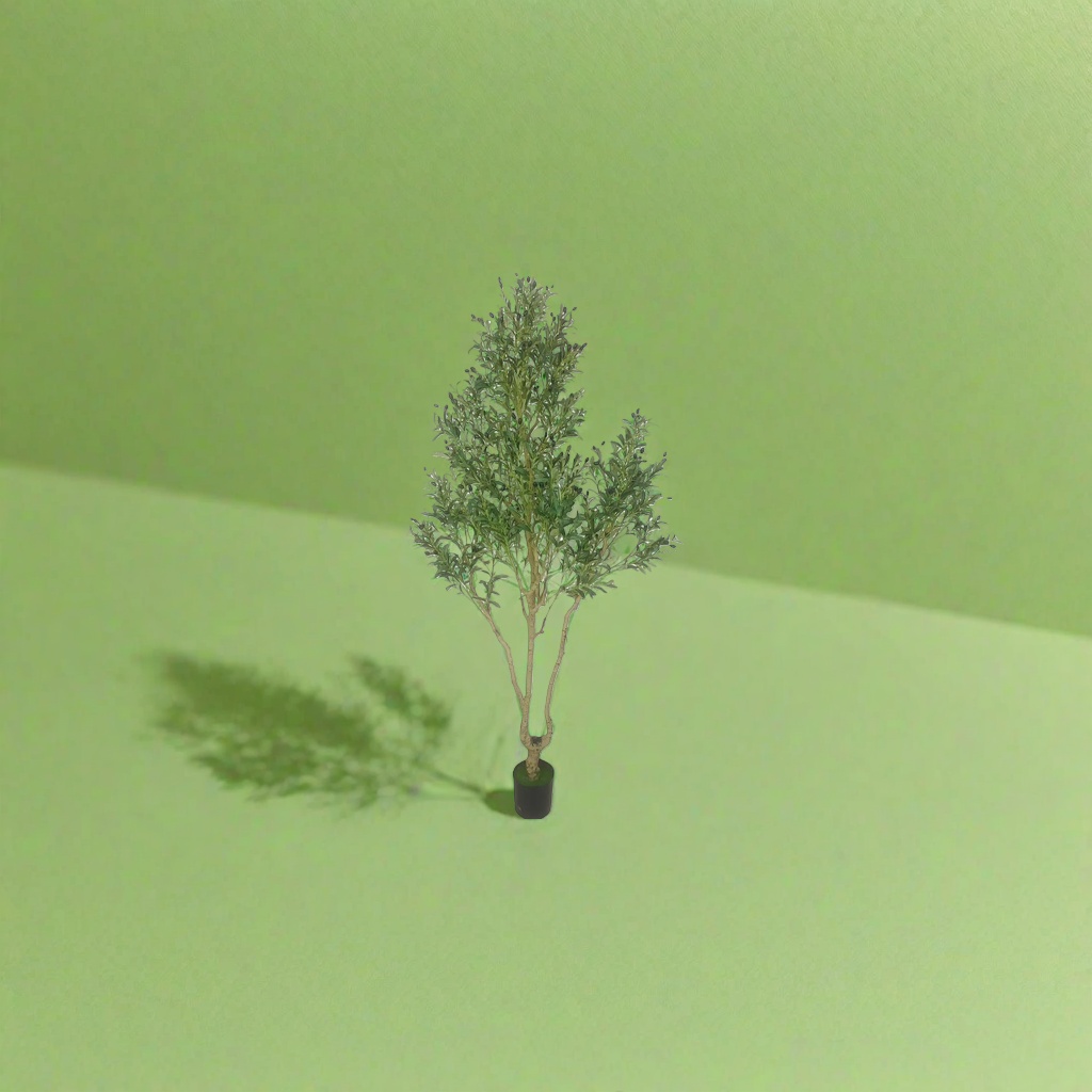 绿色植物+盆栽橄榄树细节图