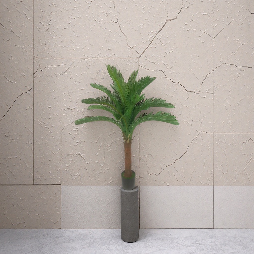 Palmera artificial simulación de plantación verde decoración interior pants jardín verde plantas macetas Specification image