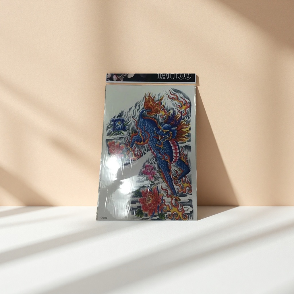 龙纹身贴纸持久不掉色防水可水洗纹身贴纸
