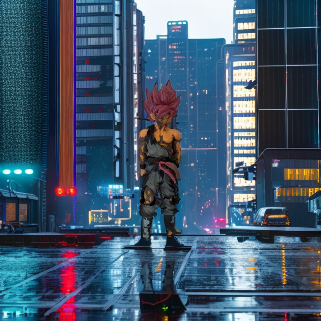 动漫角色孙悟空超级赛亚人之神手办模型摆件