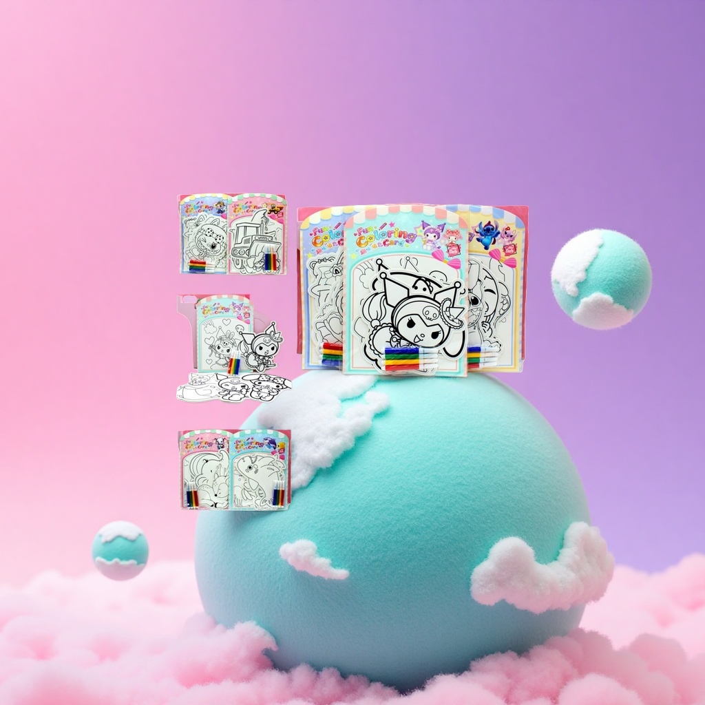 YSDF Fun Shape Children's Coloring Picture Book 10 Color Drawing Practice Books Specification image