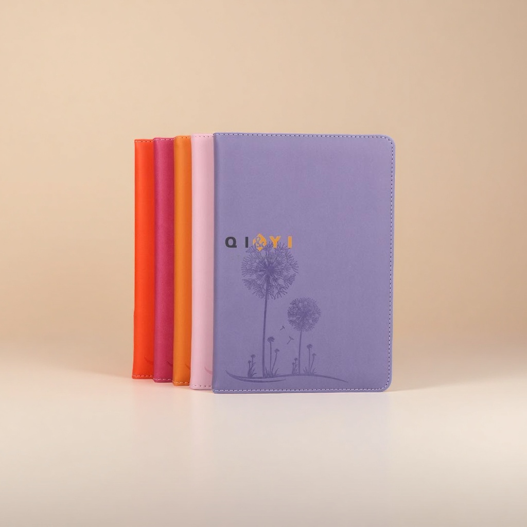 Color notebook for students, 160-page simple style soft leather notebook Specification image