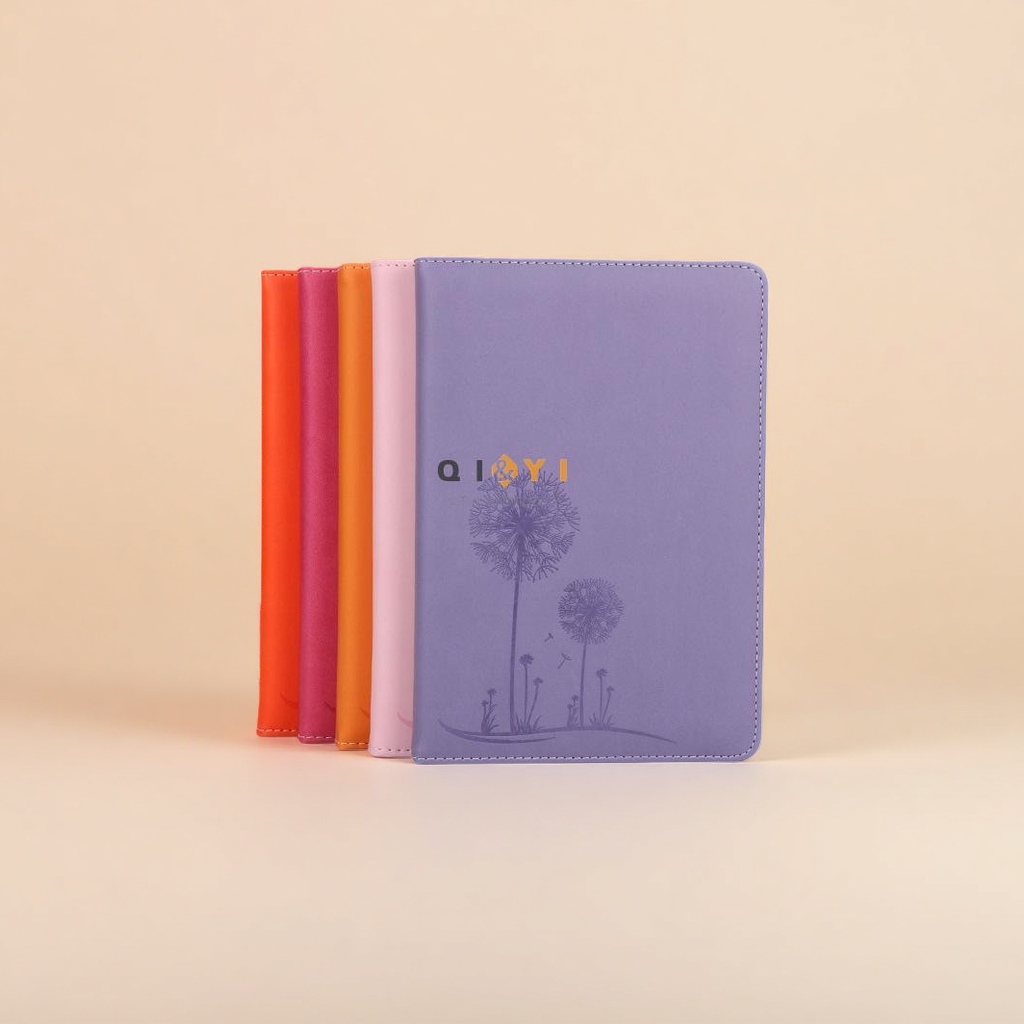 Color notebook for students, 160-page simple style soft leather notebook Application Scenario