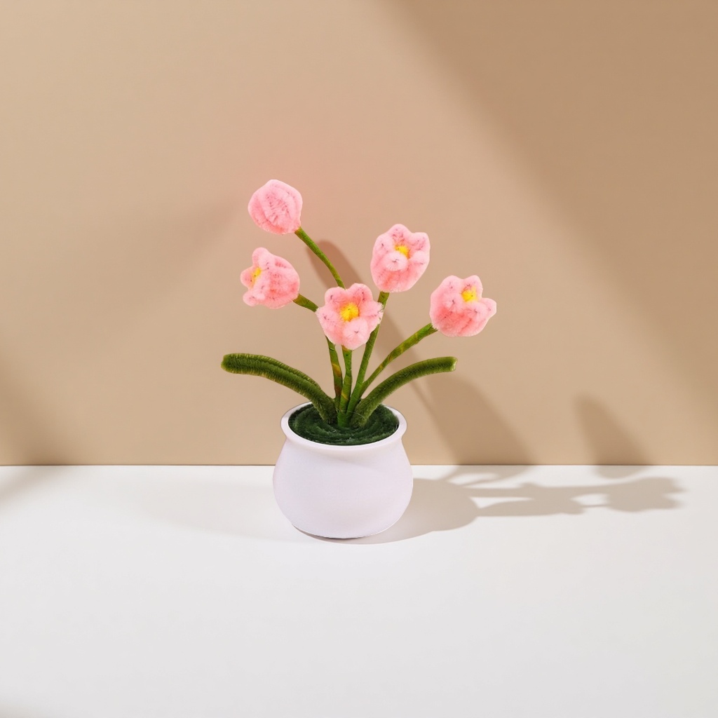Finished product display: Creative DIY material package for twisted stick flower potted plants Application Scenario