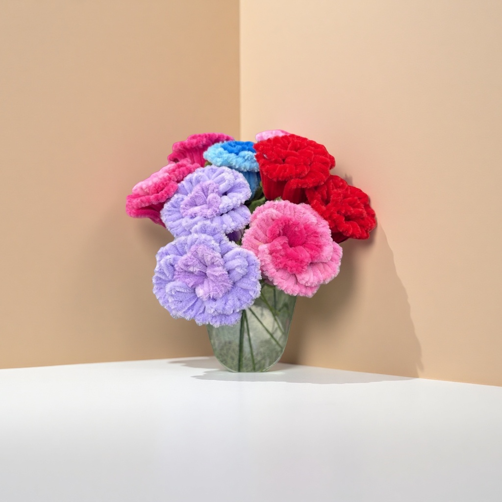 彩色毛绒花+花束产品图