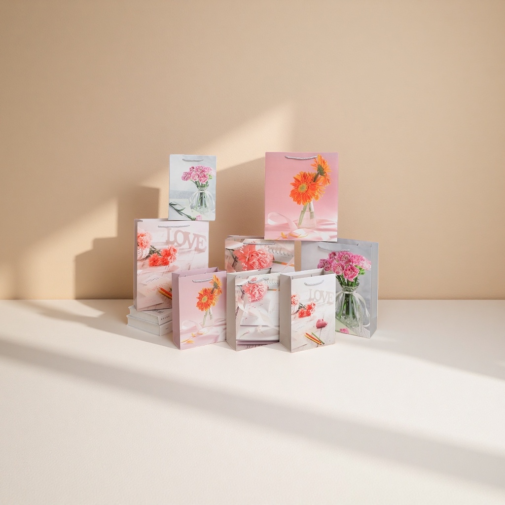 花卉图案+礼品袋细节图